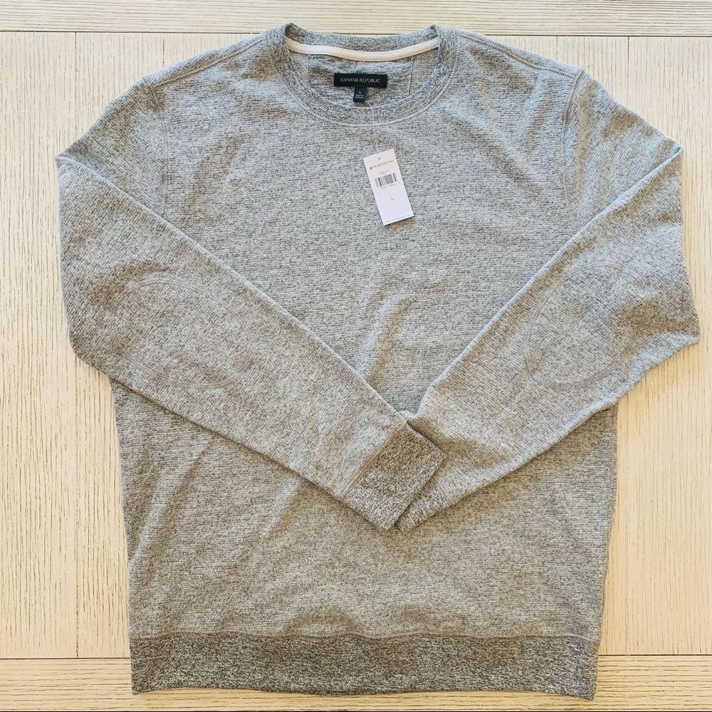 NWT Banana Republic brushed space dyed lightweight crewneck